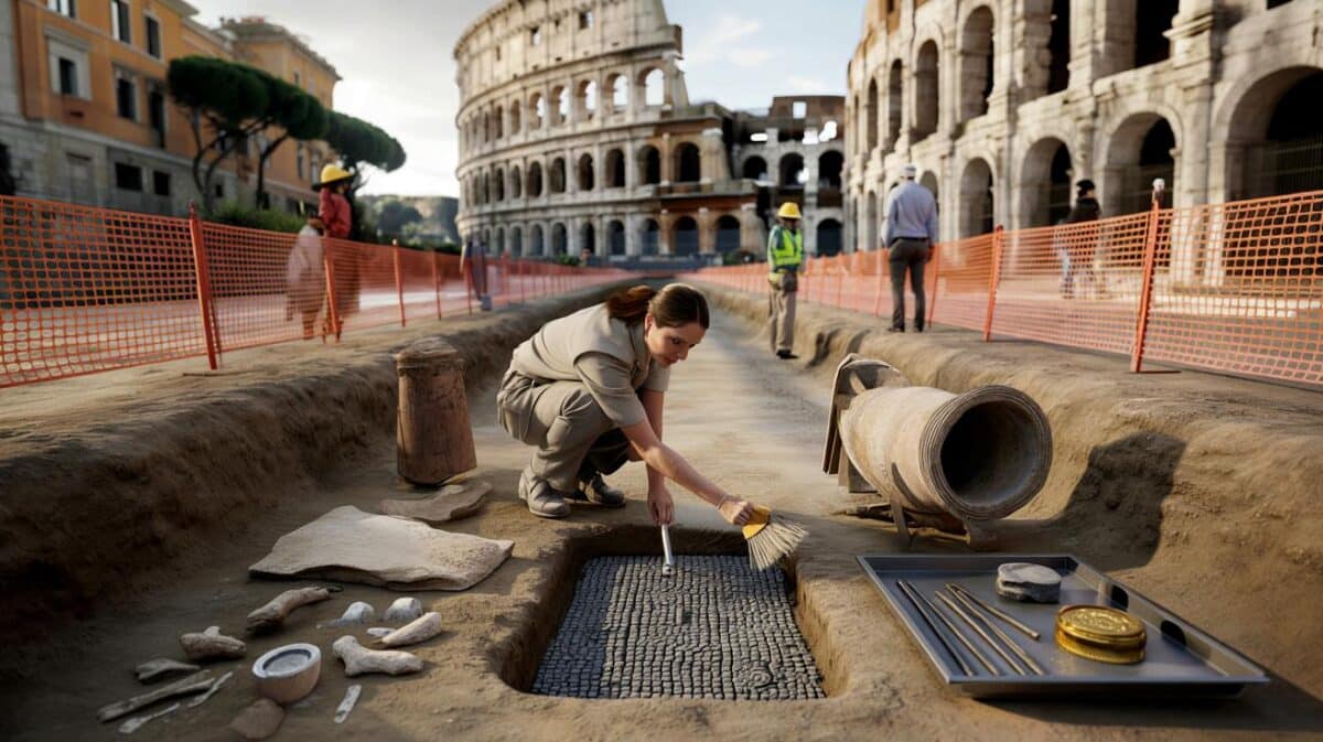 Metro C di Roma, scoperti nuovi reperti sotto il Colosseo: il cantiere diventa un sito archeologico